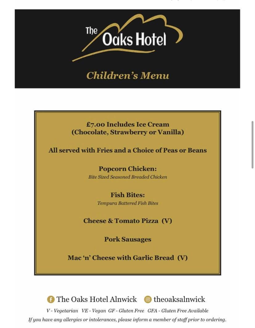 The Oaks Hotel Alnwick Exteriér fotografie